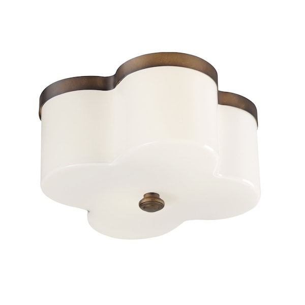 Maxim Lighting Clover 2-Light Flush Mount, Antique Bronze 12240WTANB - main